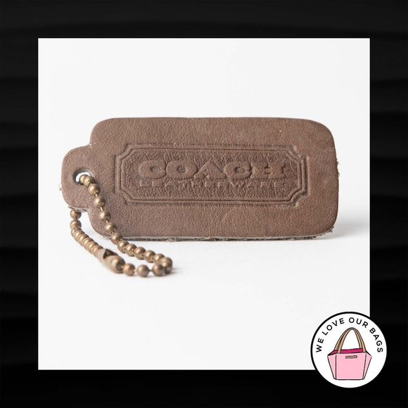 COACH LEATHERWARE VINTAGE BROWN LEATHER KEY FOB